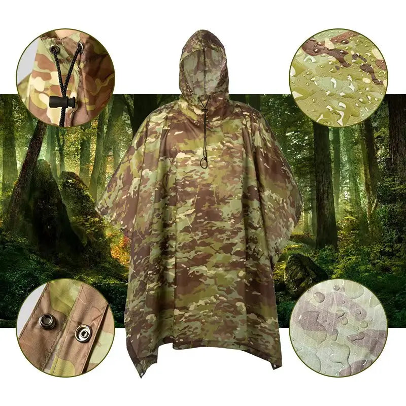 Nepralaidūs lietpalčiai, moteriški/vyriški Jungle Rain Poncho