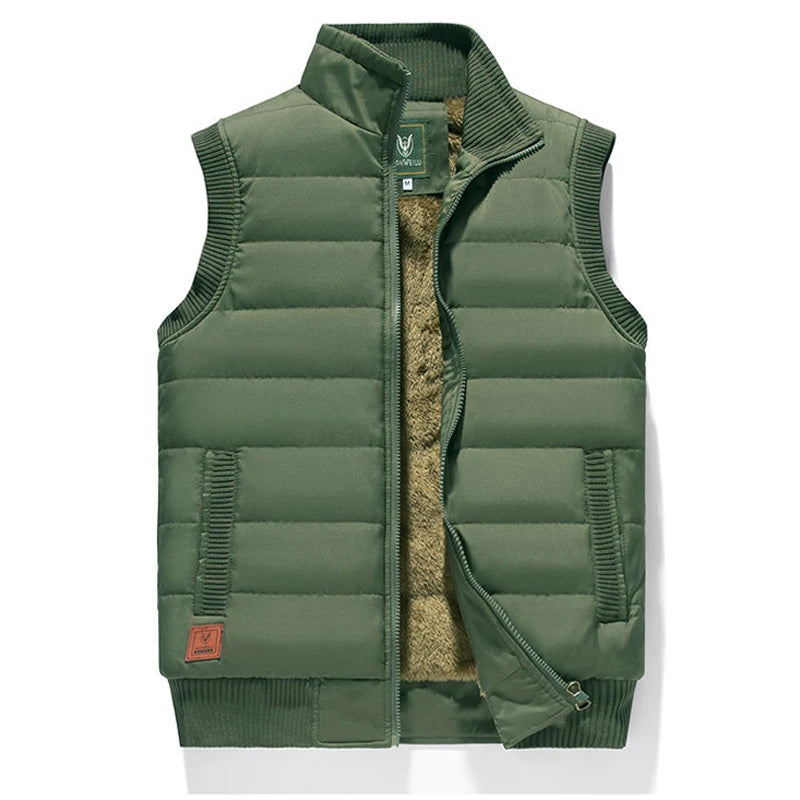 Žiemos vyriškos kalnų slidinėjimo šiltos liemenės, vyriškos vilnos pamušalas, medvilninis vėjas