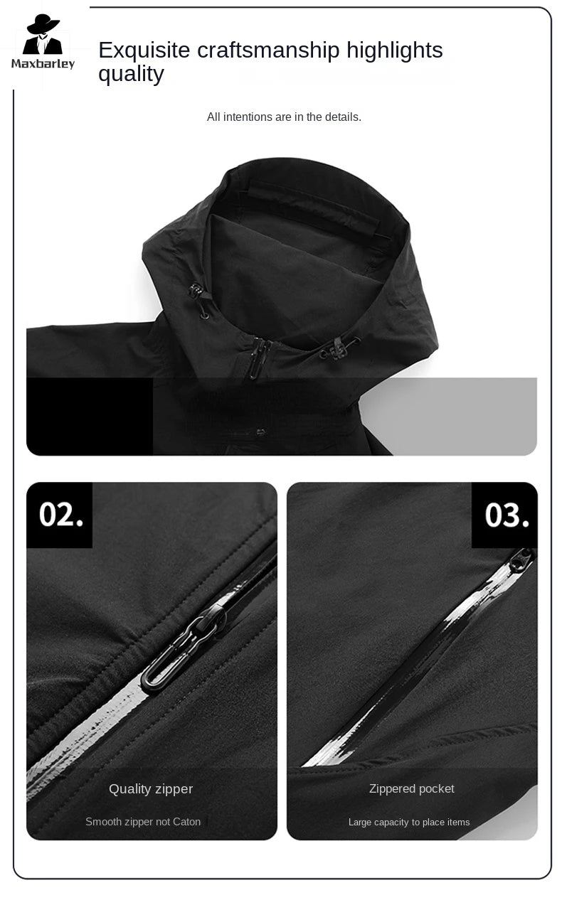 Žygio kempingo striukė Vyriška, vandeniui atspari, funkcionali funkcionali Soft Shell striukė