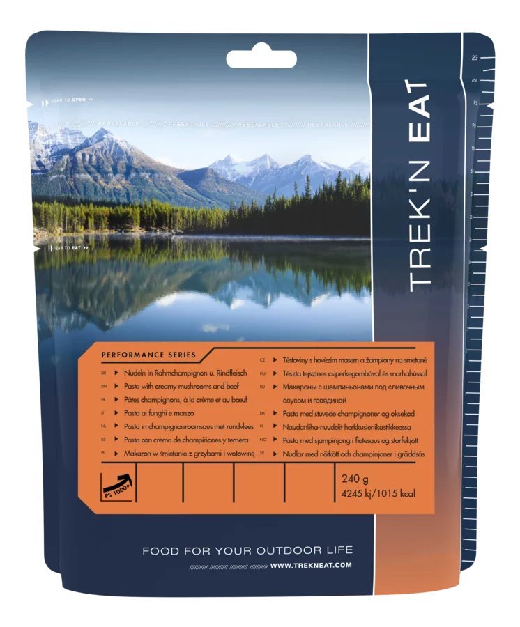 TREK'N EAT Makaronai kreminiuose grybuose+jautiena PS1000+
