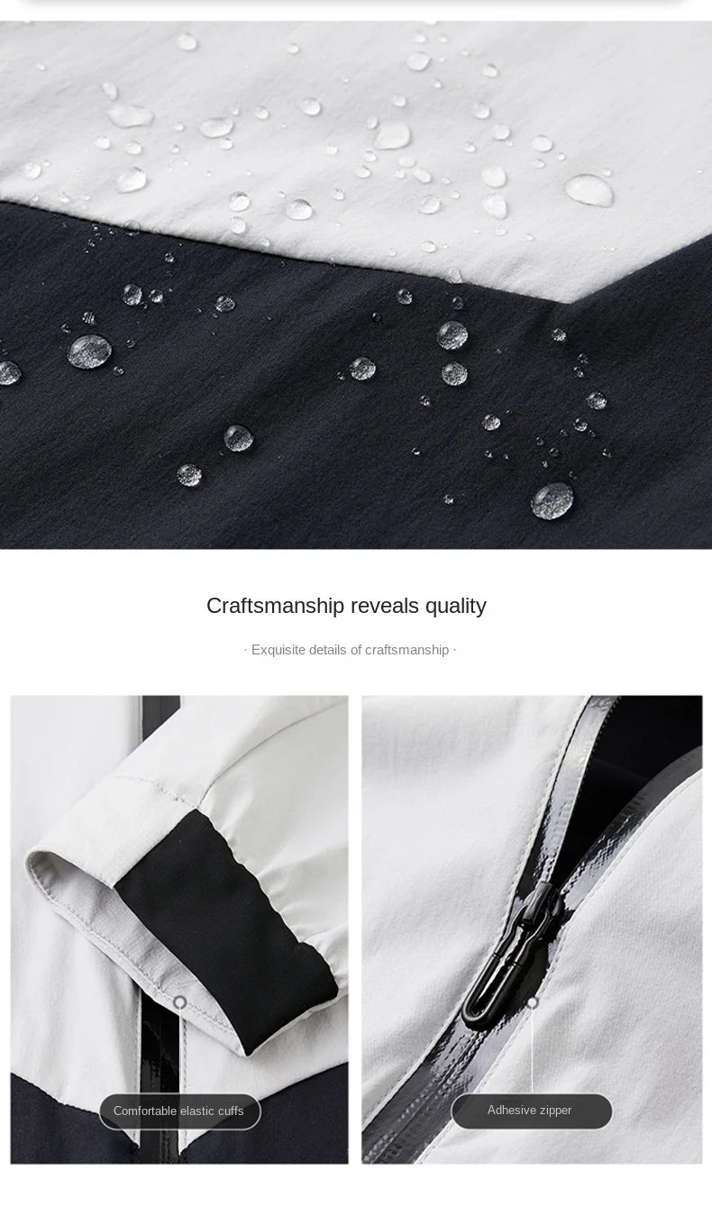 Kempingo vandeniui atspari Soft Shell striukė Lengvas paltas su gobtuvu, skirtas žygiams lauke