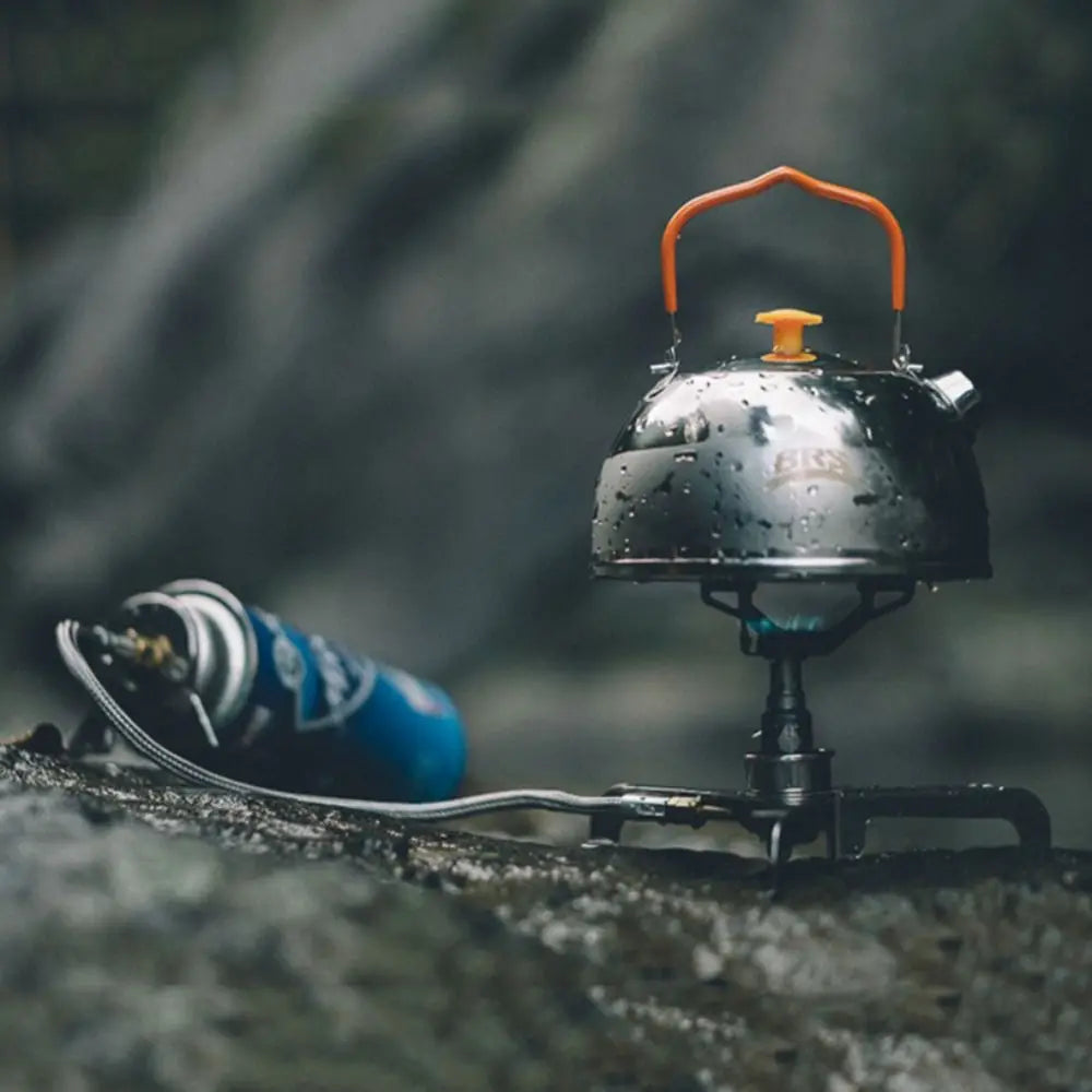 Krosnies sulankstomas žygių dujinis degiklis Mini nešiojama stovyklavietės dujinė viryklė Titano lydinio BRS-3000T kišeninė pikniko viryklė lauke