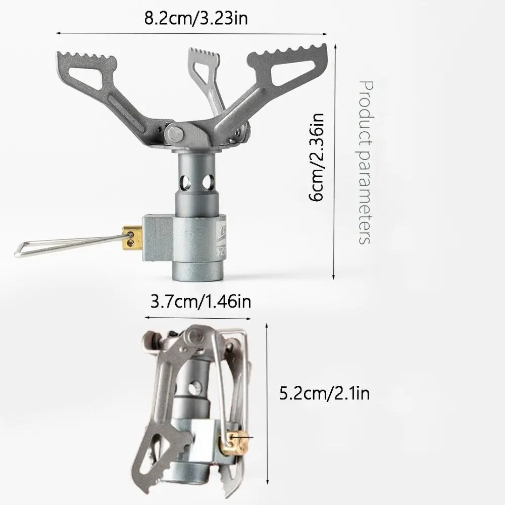 Krosnies sulankstomas žygių dujinis degiklis Mini nešiojama stovyklavietės dujinė viryklė Titano lydinio BRS-3000T kišeninė pikniko viryklė lauke