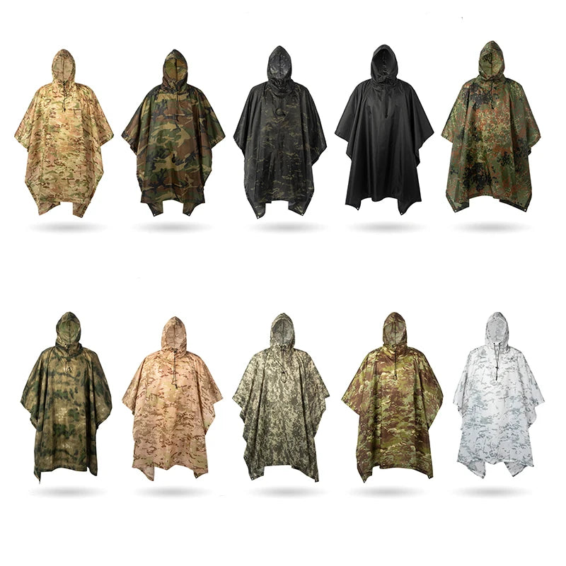 Nepralaidūs lietpalčiai, moteriški/vyriški Jungle Rain Poncho