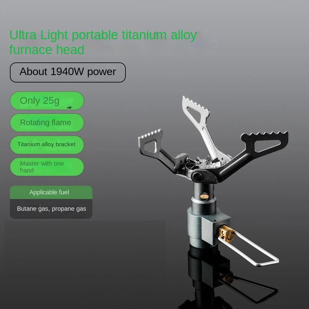 Krosnies sulankstomas žygių dujinis degiklis Mini nešiojama stovyklavietės dujinė viryklė Titano lydinio BRS-3000T kišeninė pikniko viryklė lauke