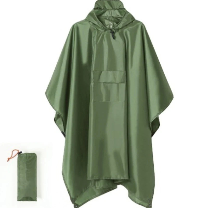 3 viename lauko karinis lietpaltis su gobtuvu