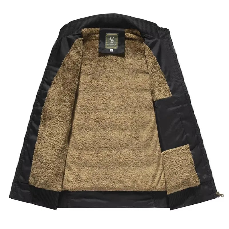 Žiemos vyriškos kalnų slidinėjimo šiltos liemenės, vyriškos vilnos pamušalas, medvilninis vėjas