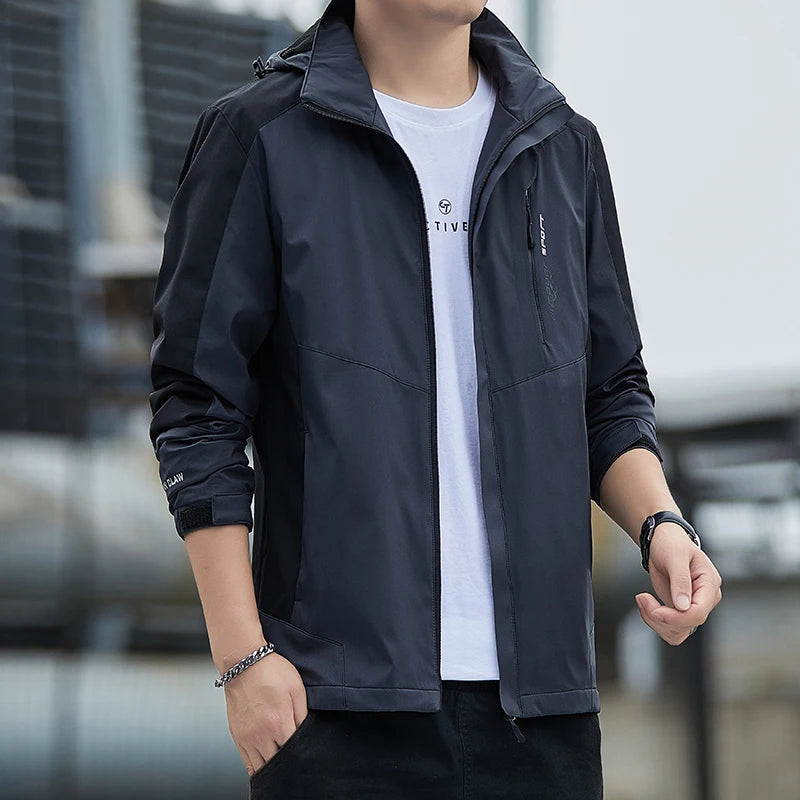 Nuimamas gobtuvas lauko alpinizmo vėjui atsparus paltas 