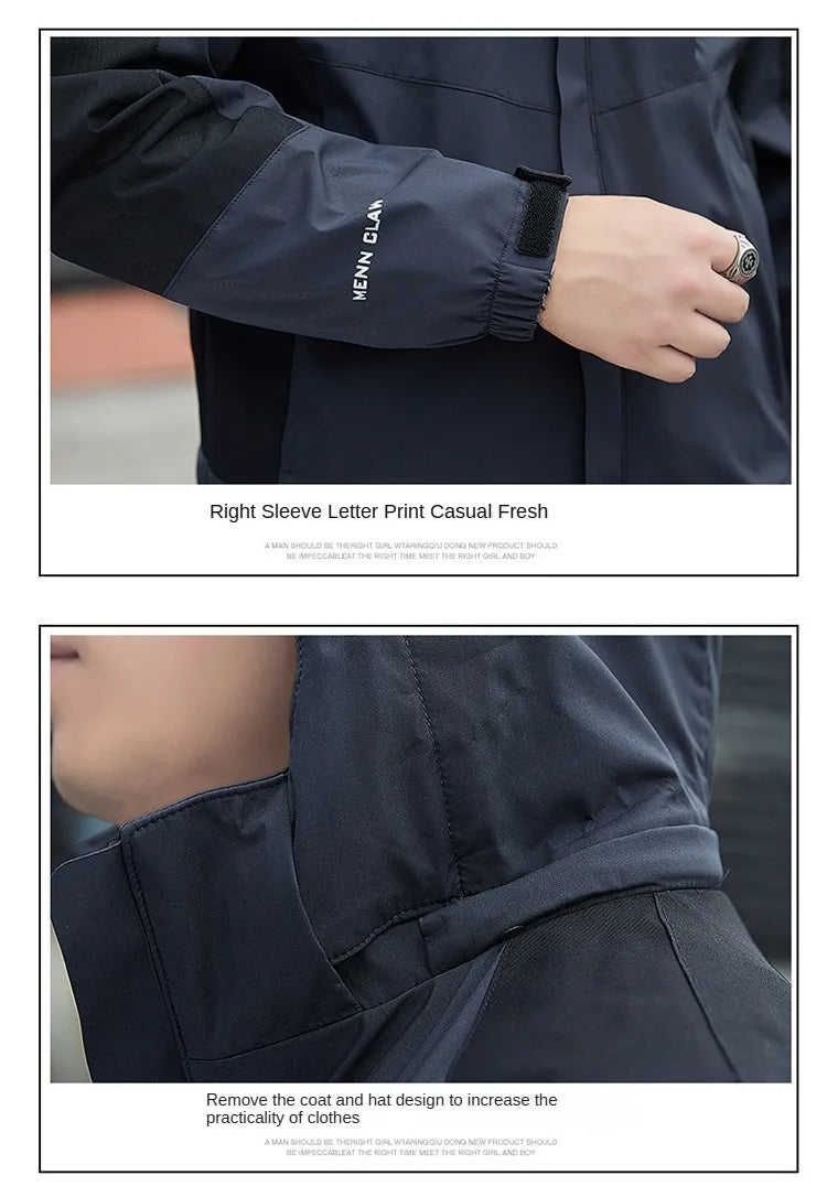 Nuimamas gobtuvas lauko alpinizmo vėjui atsparus paltas 